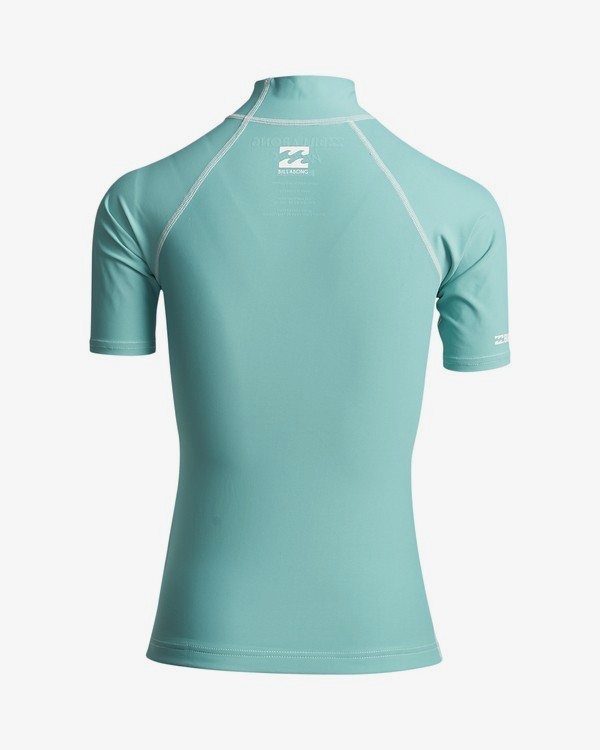 1 Logo In - Short Sleeve UPF 50 Rash Vest for Women Green S4GY02BIP0 Billabong