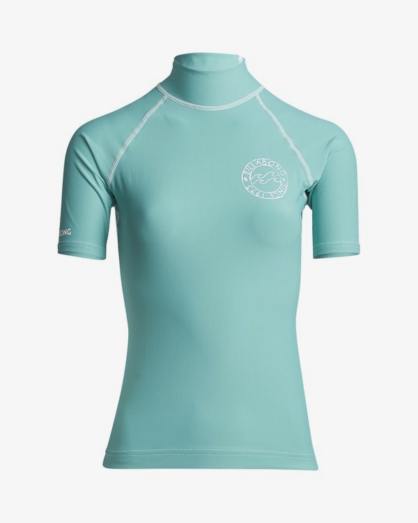 0 Logo In - Short Sleeve UPF 50 Rash Vest for Women Green S4GY02BIP0 Billabong