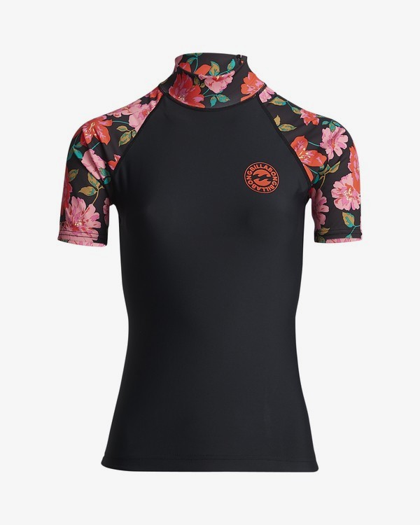 0 Flower - Kurzärmliger Rashguard für Frauen Schwarz S4GY06BIP0 Billabong
