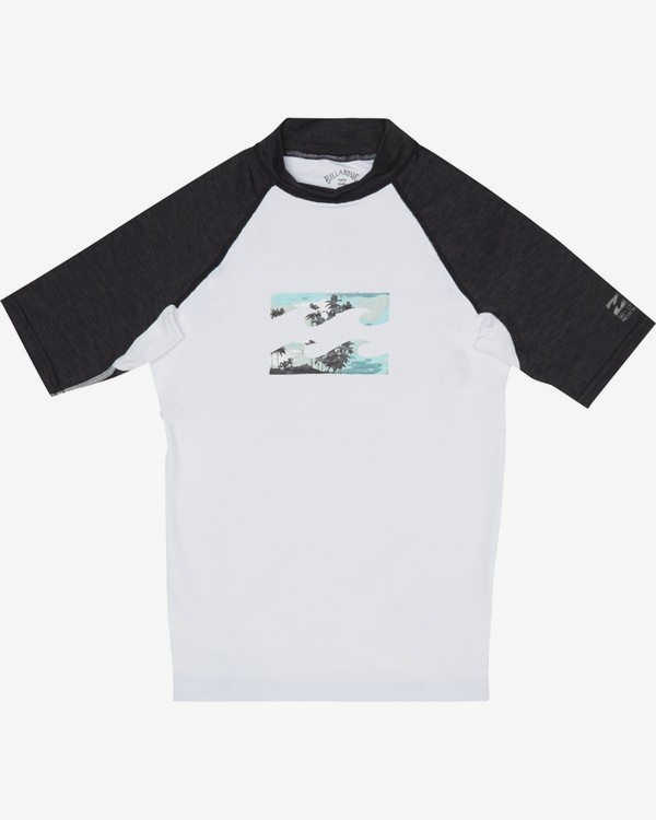 0 Team Wave - Short Sleeve UPF 50 Rash Vest for Boys White S4KY11BIP0 Billabong