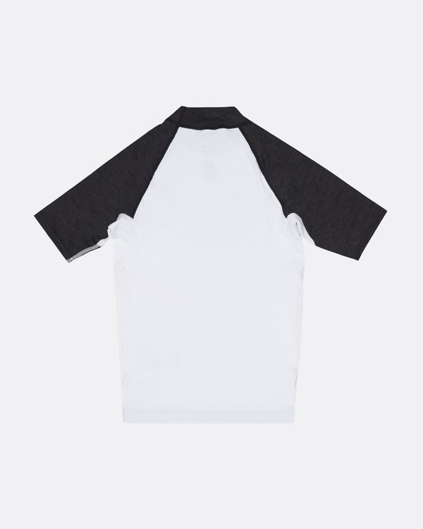 3 Team Wave - Short Sleeve UPF 50 Rash Vest for Boys White S4KY11BIP0 Billabong