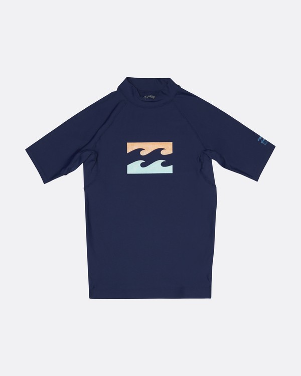 2 Team Wave - kurz&auml;rmeliges Lycra mit UPF 50 f&uuml;r Jungen Blau S4KY11BIP0 Billabong