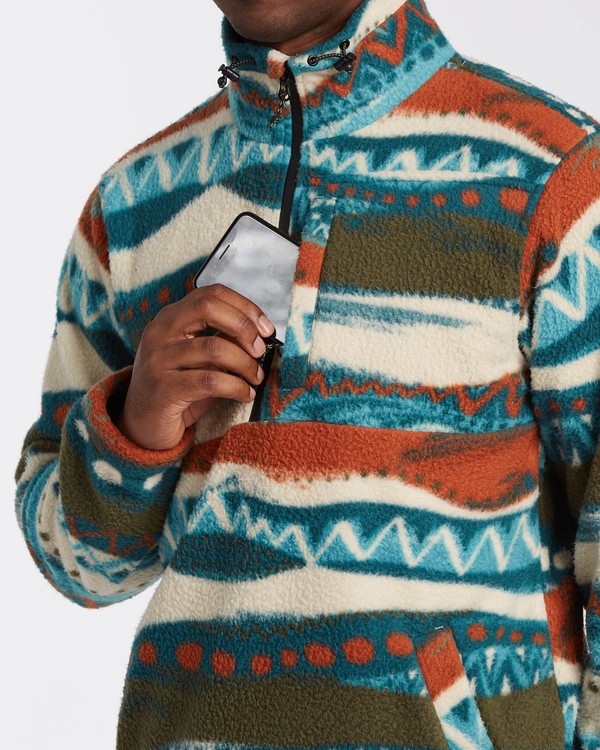 3 Adventure Division Collection Boundary Mock Neck - Mock Neck Fleece for Men Beige U1FL35BIF0 Billabong
