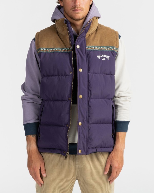 6 Heritage - Puffer Jacket for Men Purple U1JK39BIF0 Billabong