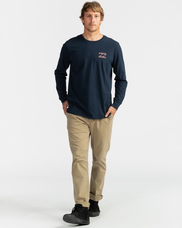 2 Crayon Wave - T-shirt manches longues pour Homme Bleu U1LS26BIF0 Billabong