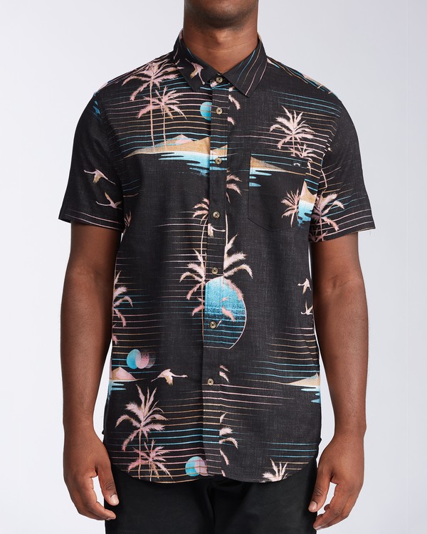 0 Sundays Floral - Short Sleeve Shirt for Men Black U1SH05BIF0 Billabong