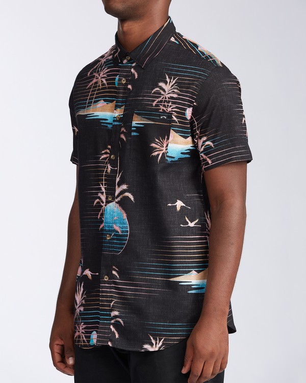 2 Sundays Floral - Short Sleeve Shirt for Men Black U1SH05BIF0 Billabong