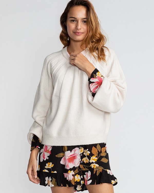 1 Wild Spaces - Jersey para Mujer Blanco U3JP17BIF0 Billabong