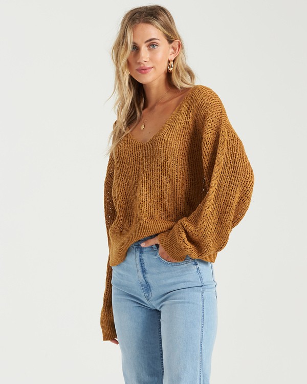 5 Sweet Sessions Feel The Breeze - Pullover f&uuml;r Frauen Gelb U3JP40BIMU Billabong