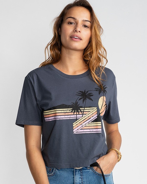 1 Follow The Sun - T-shirt pour Femme Bleu U3SS19BIF0 Billabong