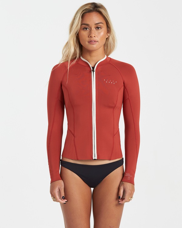 2 Surf Capsule Peeky - Neopren-Jacke 1 mm f&uuml;r Frauen Rot U42G35BIF0 Billabong