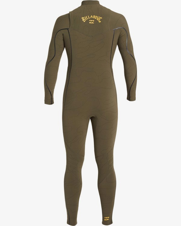 3 Furnace Comp 4/3mm GBS - Chest Zip Wetsuit for Men Brown U44M52BIF0 Billabong