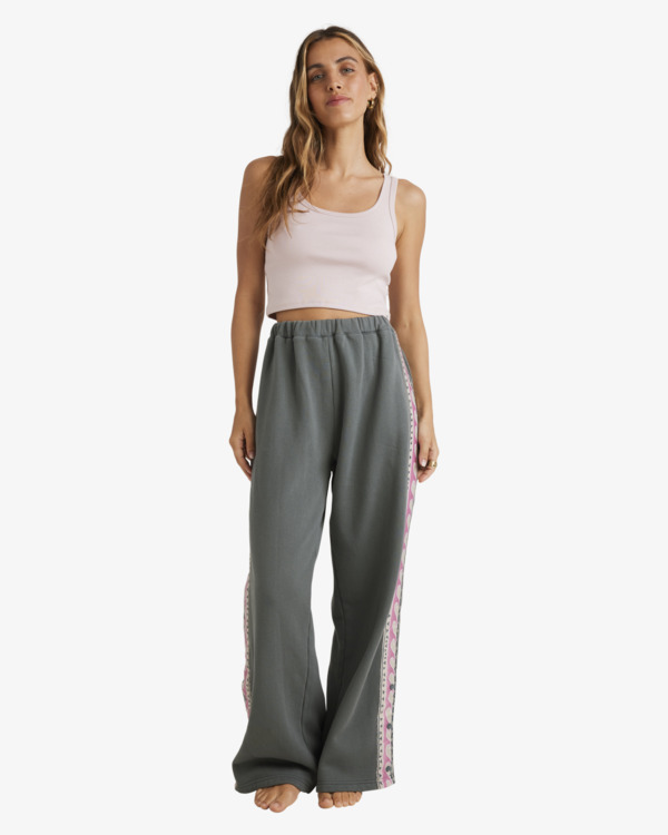 1 Since 73 The Way Back - Pantalon à taille élastique pour Femme Vert UBJFB00137 Billabong