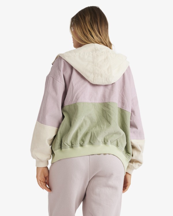 2 Since 73 Set The Tone Jacket - Hooded Corduroy Jacket for Women Multi UBJJK00173 Billabong