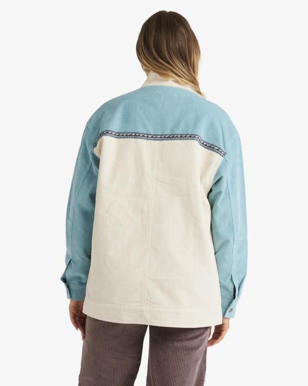 3 Since 73 Set The Wave Jacket - Corduroy Jacket for Women Blue UBJJK00174 Billabong