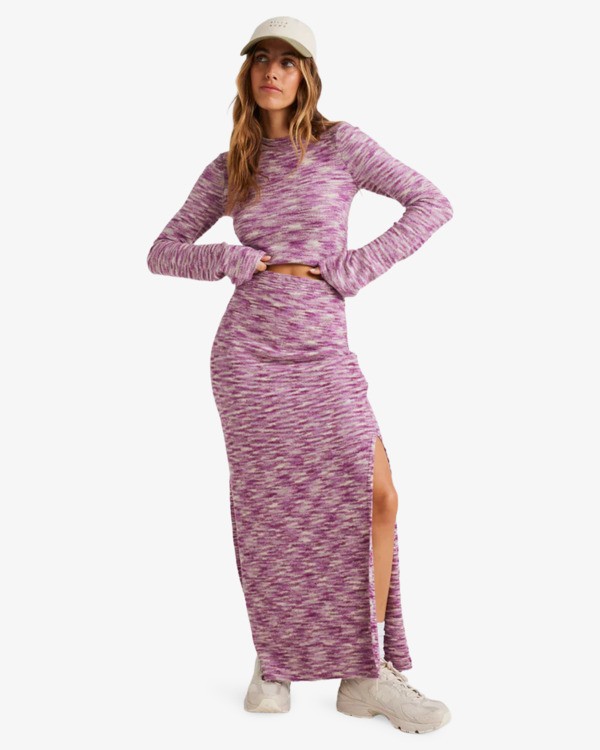 1 Hazy Sun Skirt - Maxi Skirt for Women Purple UBJKK00108 Billabong