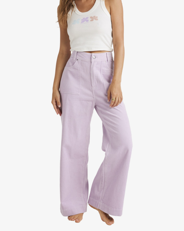 1 Since 73 Since 73 - Sea Tone - Pantalon large en velours côtelé pour Femme Multi UBJNP00191 Billabong