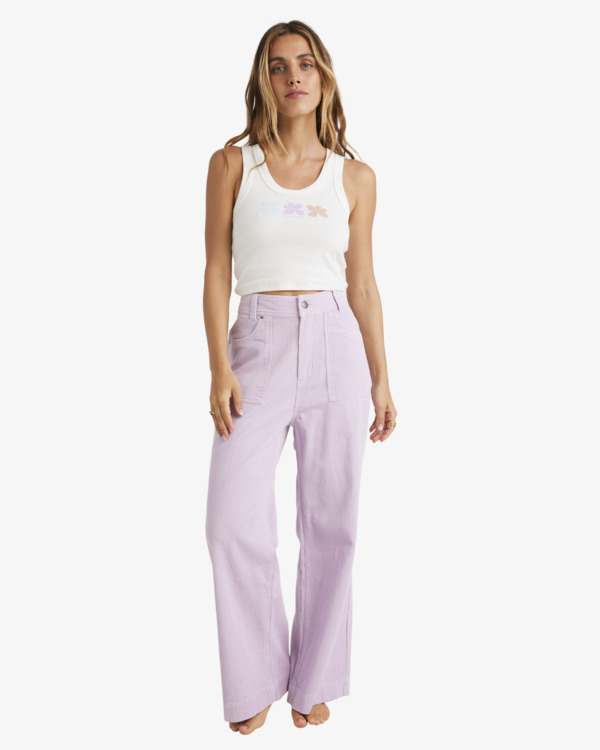 2 Since 73 Since 73 - Sea Tone - Pantalon large en velours côtelé pour Femme Multi UBJNP00191 Billabong