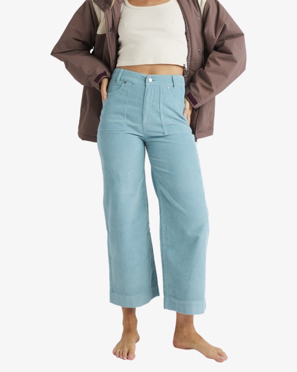 1 Sea Tone - Wide Leg Trousers for Women Blue UBJNP00191 Billabong