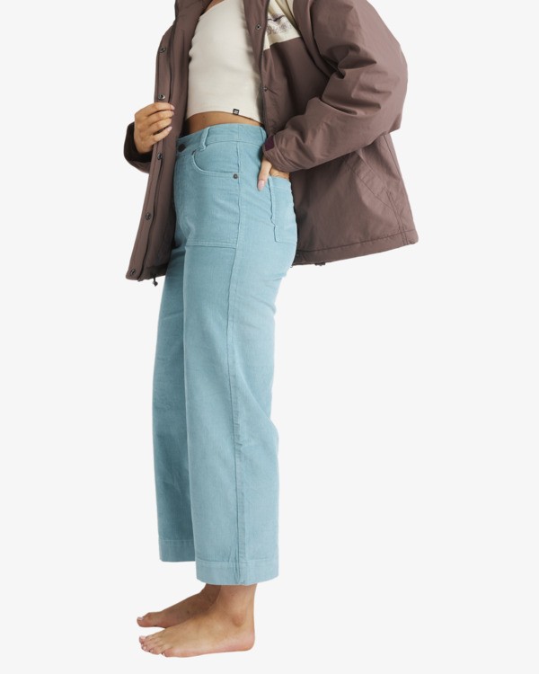 6 Sea Tone - Wide Leg Trousers for Women Blue UBJNP00191 Billabong