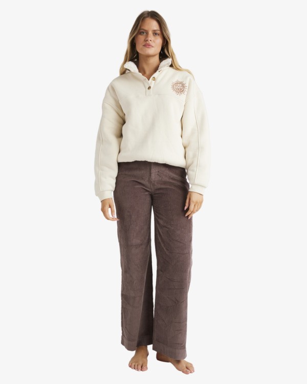 0 Palmy Cord - Wide Leg Trousers for Women Brown UBJNP00216 Billabong