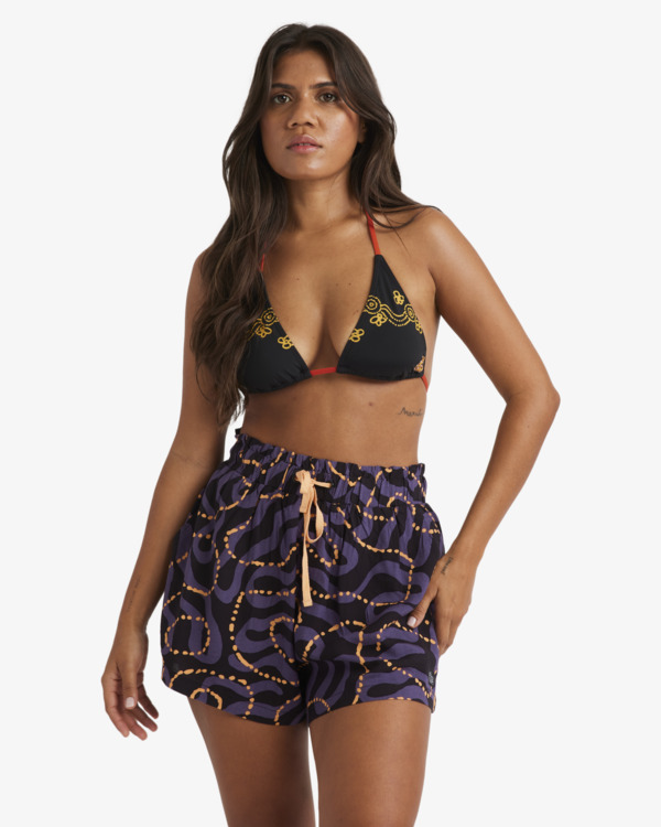 1 Otis Mangrove - Short con cintura elástica para Mujer Negro UBJNS00220 Billabong