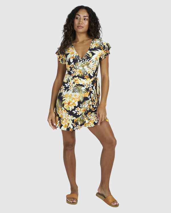 5 Utopia Wrap And Roll - Robe portefeuille pour Femme Noir UBJWD00292 Billabong