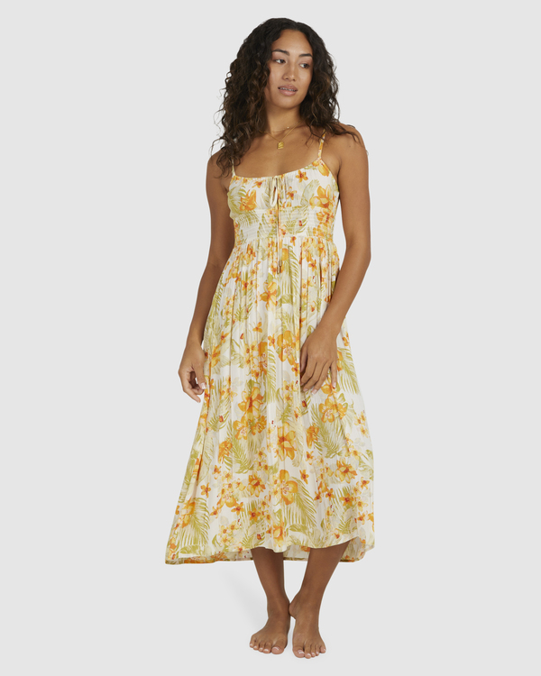 6 Utopia - Gebloemde Maxi-jurk voor Dames White UBJWD00294 Billabong
