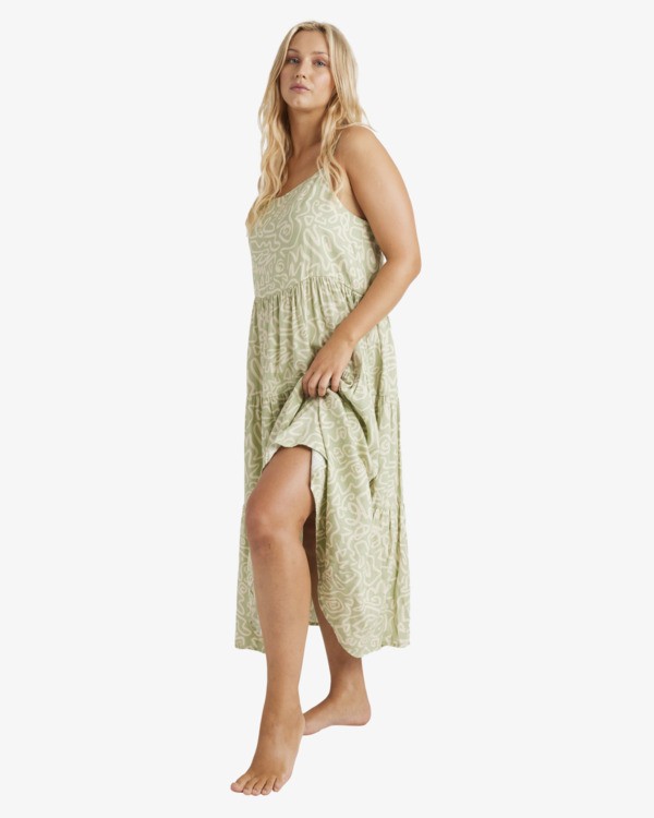 3 Sunny Lines Lost Love - Vestido de Longitud Media para Mujer Multi UBJWD00431 Billabong