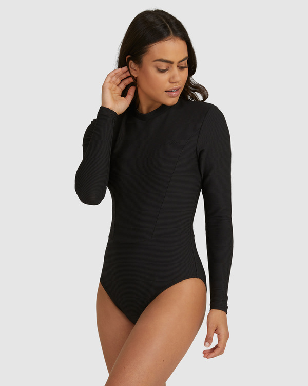 2 Tanlines - Costume da bagno intero a maniche lunghe UPF 50 da Donna Black UBJWR00150 Billabong