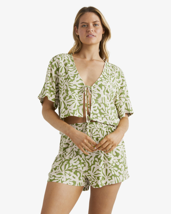 0 Palm Grove - Oversized Short Sleeves Shirt for Women  UBJWT00228 Billabong