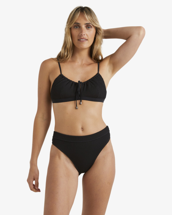 0 Summer High Coco Bralette - Medium Coverage Bikini Top for Women Schwarz UBJX300663 Billabong