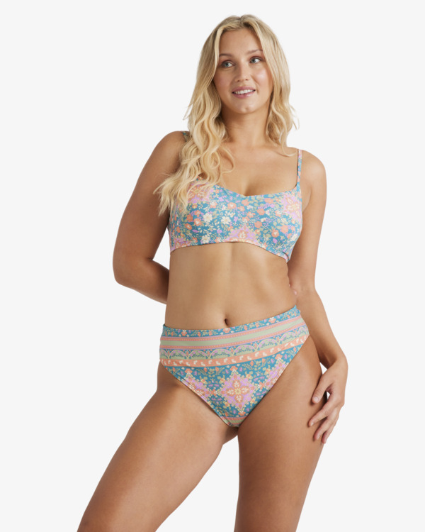 0 Sunrise Coast - Top de bikini de cobertura media para Mujer Multi UBJX300672 Billabong