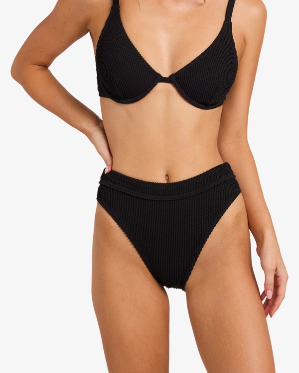 1 Summer High Maui Rider Pant- Skimpy Coverage Bikini Bottoms for Women Noir UBJX400601 Billabong