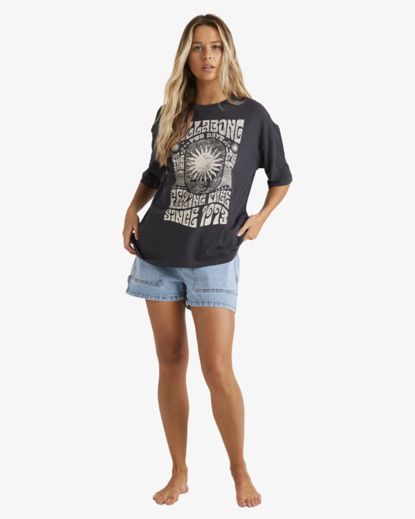 1 You Are Invited - Camiseta de manga corta para Mujer Negro UBJZT00480 Billabong