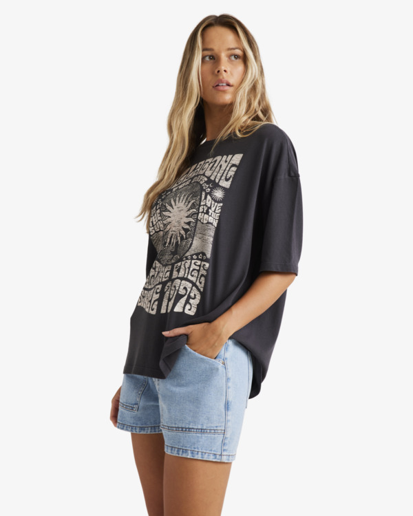 3 You Are Invited - Short Sleeve T-shirt for Women Black UBJZT00480 Billabong