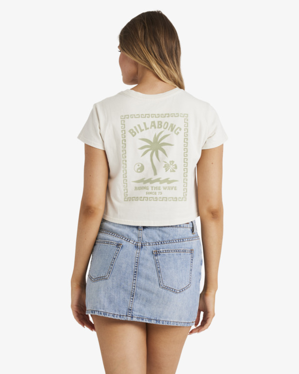 2 Riding The Wave - T-shirt de mangas curtas para Mulher Branco UBJZT00494 Billabong