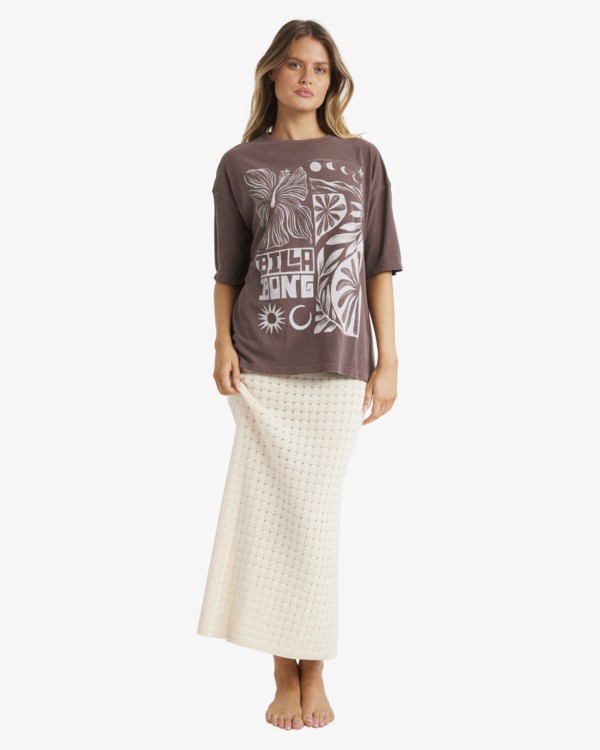 1 Winter Nights - Short Sleeve T-Shirt for Women Marrom UBJZT00512 Billabong