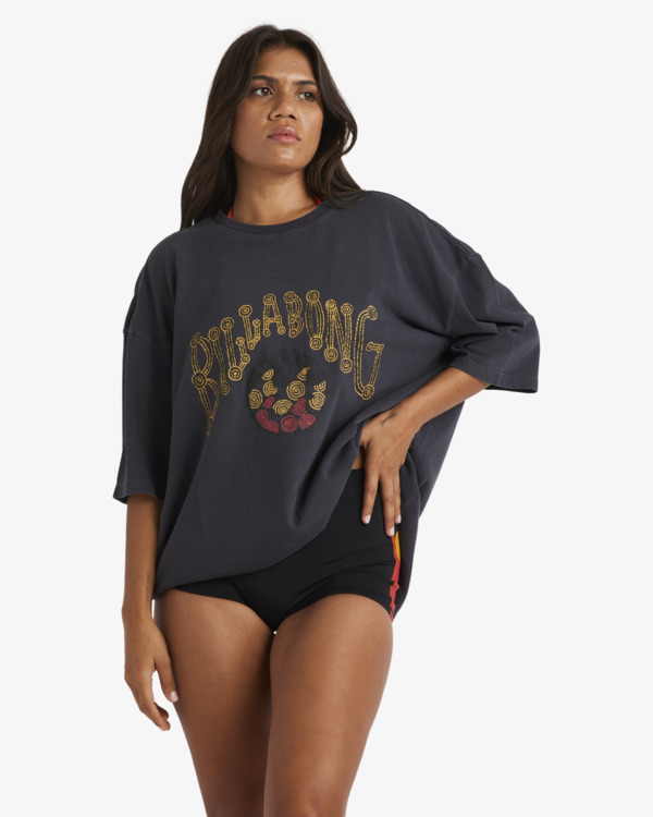 1 Otis Arch - T-shirt de mangas curtas para Mulher Preto UBJZT00513 Billabong