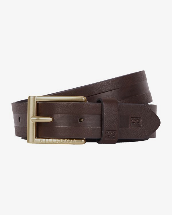 1 Barrel Belt - Faux Leather Belt for Men Brown UBYAA00107 Billabong