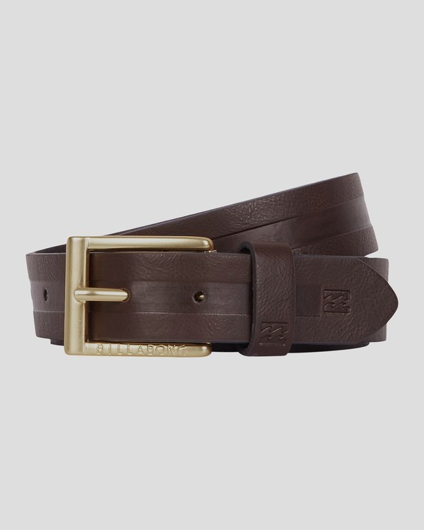 0 Barrel Belt - Faux Leather Belt for Men Brown UBYAA00107 Billabong