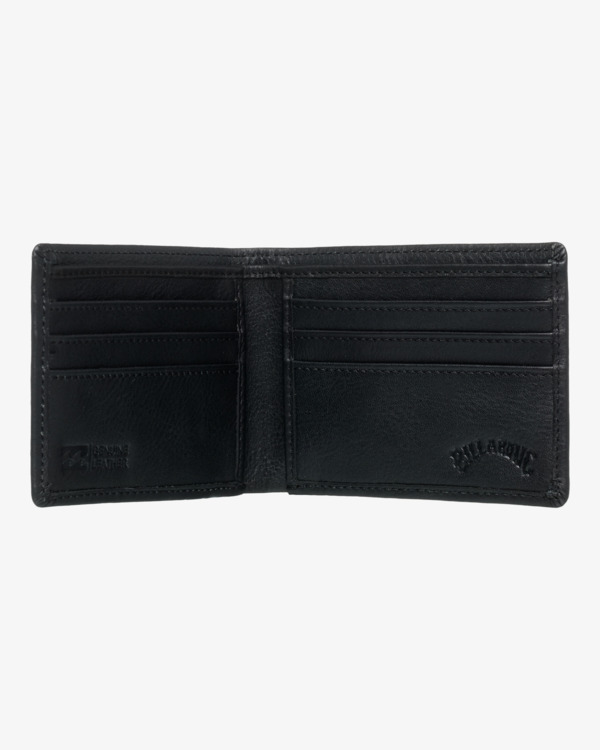 3 Slim Stashie - Bi-Fold Leather Wallet for Men Black UBYAA00194 Billabong