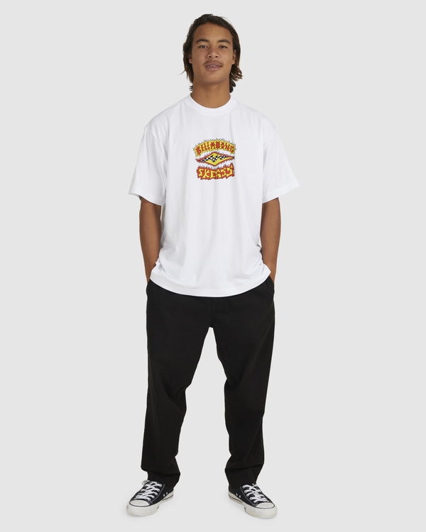 10 Skeggs Flamin - T-shirt pour Homme Blanc UBYZT00362 Billabong