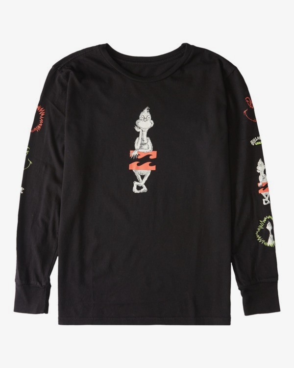 0 Grinchmas Vacation - T-shirt manches longues pour Garçon Noir V2LS02BIW0 Billabong