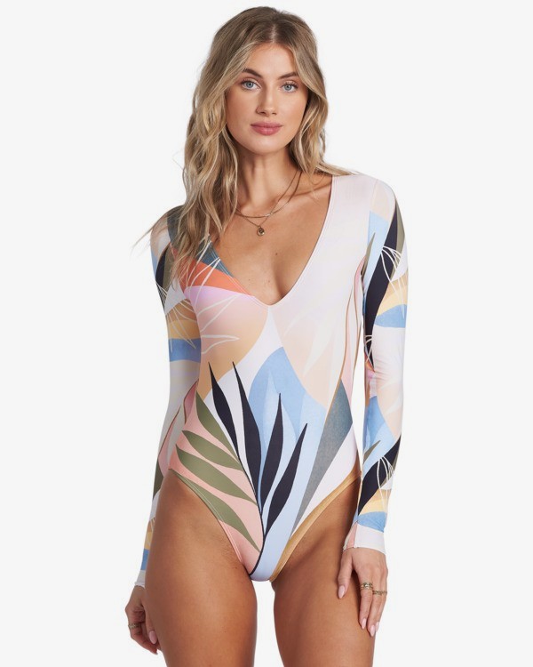 Last Rays Long Sleeve UPF 50 One Piece Swimsuit for Women Billabong