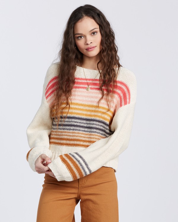 5 Seeing Stripes - Jersey cerrado para Mujer Blanco V3JP12BIW0 Billabong