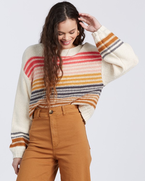 6 Seeing Stripes - Jersey cerrado para Mujer Blanco V3JP12BIW0 Billabong