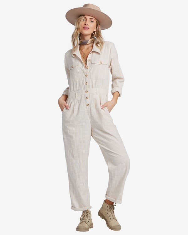 Dare Me Long Sleeve Jumpsuit for Women Billabong