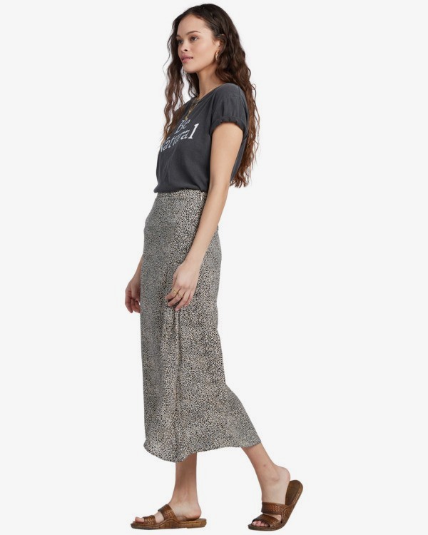 1 Flirty Daze - High Waist Midi Skirt for Women  V3SK01BIW0 Billabong