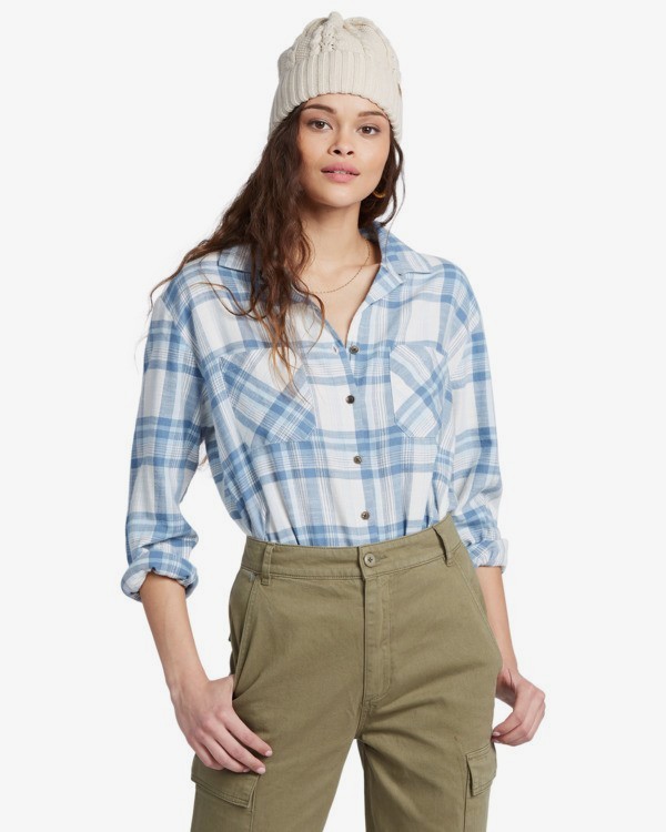 0 East Light - Long Sleeve Flannel Shirt for Women  V3TP12BIMU Billabong